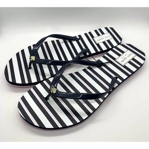 Kate spade striped flip flops size 10